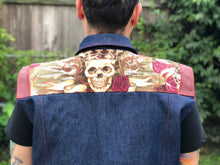Load image into Gallery viewer, &quot;King I am&quot; denim and leather vest