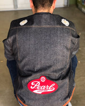 Load image into Gallery viewer, &quot;Texas Made&quot; denim and cognac leather jacket