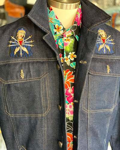 “Stopping the world to melt with you” denim jacket
