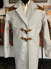 Load image into Gallery viewer, Heather gray Italian wool with leather