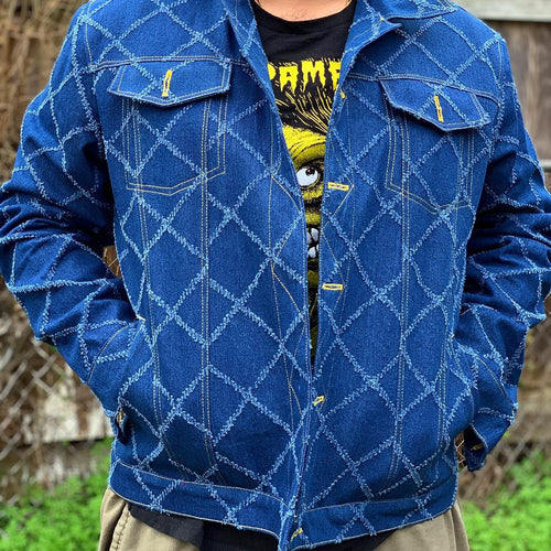 “Lucy in the sky” patched up denim jacket